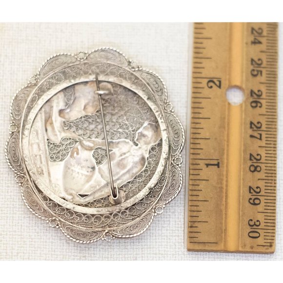 Gorgeous Vintage Palestine Silver Statement Brooch - A3 - Picture 3 of 3